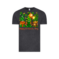 Vintage Black happy st. patricks day with gnomies Vintage Tee - BundleAndBundleShop