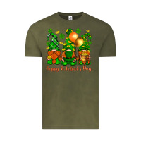 Vintage Olive happy st. patricks day with gnomies Vintage Tee - BundleAndBundleShop