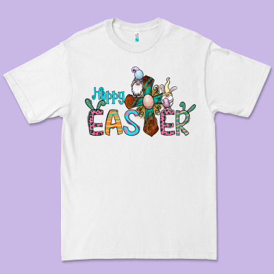 Cross Rabbit Gnomes Happy Easter Premium Tee Designed By Jasminsmagicworld