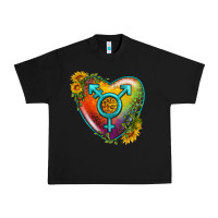 Black Lgbtq Heart With Sunflower Urban Heavy Tee - BundleAndBundleShop