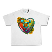 Lunar Rock Lgbtq Heart With Sunflower Urban Heavy Tee - BundleAndBundleShop