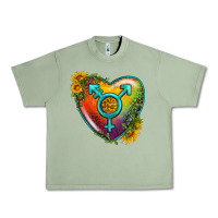 Lgbtq Heart With Sunflower Urban Heavy Tee | Teevron
