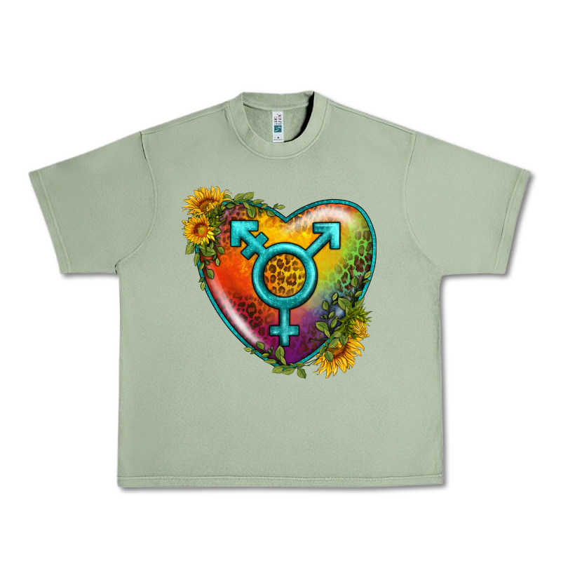 Lgbtq Heart With Sunflower Urban Heavy Tee by BundleAndBundleShop | Teevron