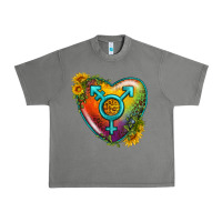 Tornado Lgbtq Heart With Sunflower Urban Heavy Tee - BundleAndBundleShop
