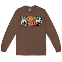 Chestnut Cowhide Floral Feather Cow Mom Long Sleeve Tee - Bettercallsaul