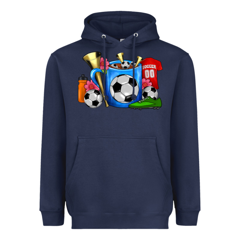 Soccer Coffee Mug Heavyweight Hoodie by FaDigitalArtStudio | Teevron