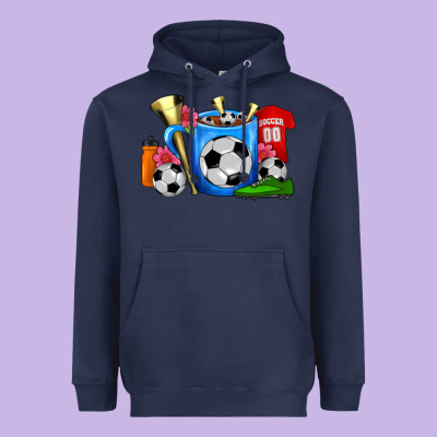 Soccer Coffee Mug Heavyweight Hoodie Designed By Fadigitalartstudio