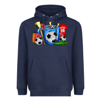 Navy Soccer Coffee Mug Heavyweight Hoodie - FaDigitalArtStudio