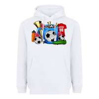 White Soccer Coffee Mug Heavyweight Hoodie - FaDigitalArtStudio