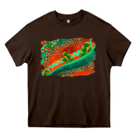 Chocolate Brown westerb aztec and leopard background Heavy Core Tee - AdoDesignShop