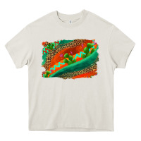 Cream westerb aztec and leopard background Heavy Core Tee - AdoDesignShop