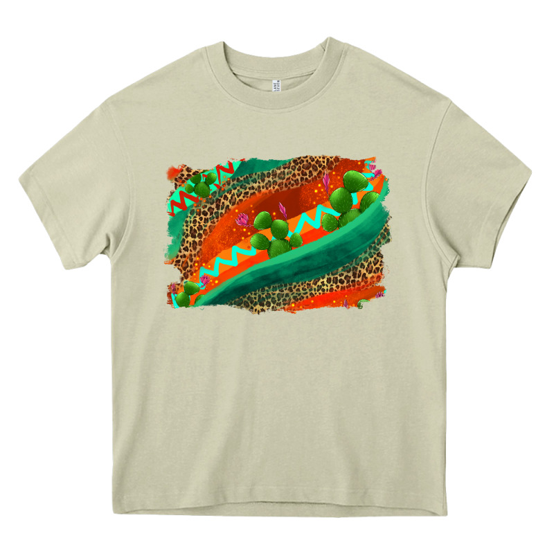 Westerb Aztec And Leopard Background Heavy Core Tee by AdoDesignShop | Teevron