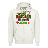 Oatmeal Heather medical records claus Zipper Hoodie - CowGirlArtShop