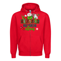 Red medical records claus Zipper Hoodie - CowGirlArtShop