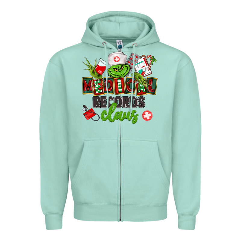 Medical Records Claus Zipper Hoodie by CowGirlArtShop | Teevron