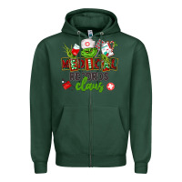 Sports Green medical records claus Zipper Hoodie - CowGirlArtShop