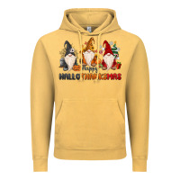 Vintage Mustard Happy Hallothanksmas Vintage Hoodie - MaliasSmallBusiness