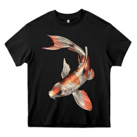 Black Koi Fish Heavy Core Tee - LillyAllenDesigns