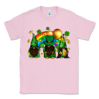 Bubblegum Pink St. Patrick's afro gnomies with rainbow Classic Tee - BundleAndBundleShop