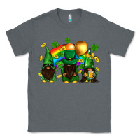 Charcoal Heather St. Patrick's afro gnomies with rainbow Classic Tee - BundleAndBundleShop
