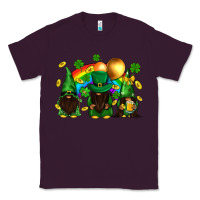 Plum St. Patrick's afro gnomies with rainbow Classic Tee - BundleAndBundleShop