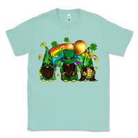 Seafoam St. Patrick's afro gnomies with rainbow Classic Tee - BundleAndBundleShop