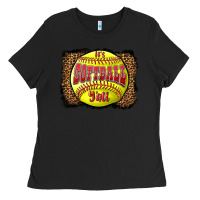 Black it's softball y'all Ladies Tee - LillyAllenDesigns