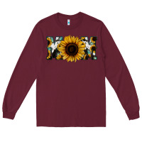 Burgundy Sunflower Turquoise Cowhide Mom Long Sleeve Tee - Bettercallsaul