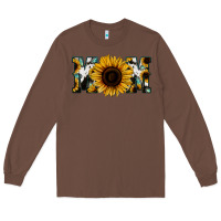 Chestnut Sunflower Turquoise Cowhide Mom Long Sleeve Tee - Bettercallsaul