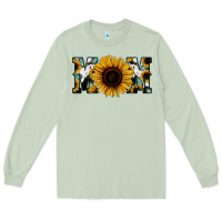 Matcha Sunflower Turquoise Cowhide Mom Long Sleeve Tee - Bettercallsaul
