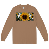 Toasted Coconut Sunflower Turquoise Cowhide Mom Long Sleeve Tee - Bettercallsaul