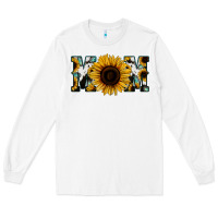 White Sunflower Turquoise Cowhide Mom Long Sleeve Tee - Bettercallsaul