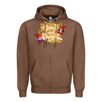 Chestnut merry and bright gnome Zipper Hoodie - CowGirlArtShop