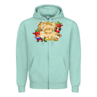 Seafoam merry and bright gnome Zipper Hoodie - CowGirlArtShop
