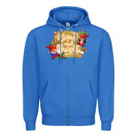 True Royal merry and bright gnome Zipper Hoodie - CowGirlArtShop