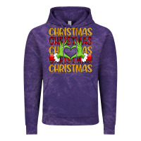 Cloud Purple christmas grinch heart hands Vintage Hoodie - MaliasSmallBusiness
