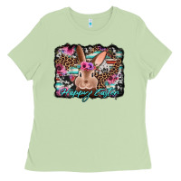 Matcha happy easter bunny western background Ladies Tee - Jasminsmagicworld