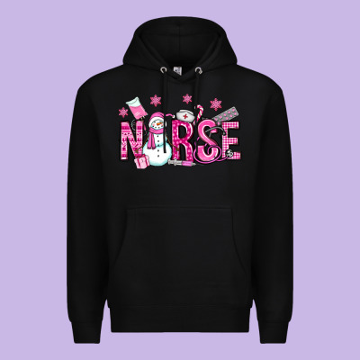 Nurse Pink Christmas Premium Hoodie Designed By Oliviacreatesart