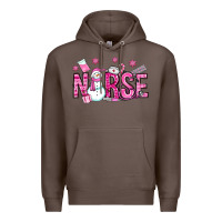 Coffee nurse pink christmas Premium Hoodie - OliviaCreatesArt