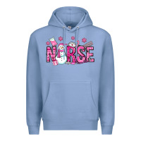 Colony Blue nurse pink christmas Premium Hoodie - OliviaCreatesArt