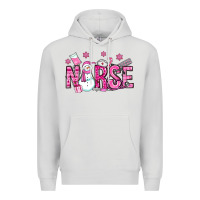 Dove Grey nurse pink christmas Premium Hoodie - OliviaCreatesArt