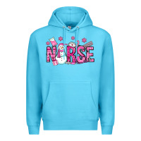 Ocean Blue nurse pink christmas Premium Hoodie - OliviaCreatesArt