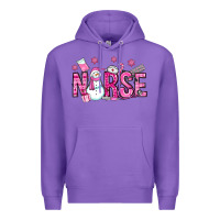 Purple nurse pink christmas Premium Hoodie - OliviaCreatesArt