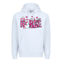 White nurse pink christmas Premium Hoodie - OliviaCreatesArt
