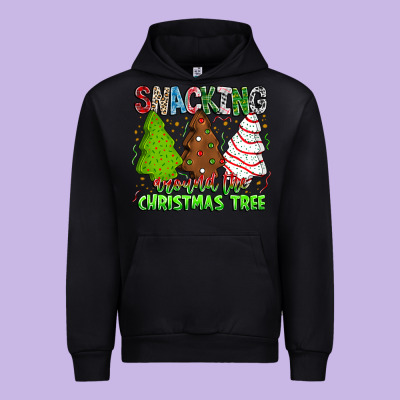 Snacking Around The Christmas Tree Urban Hoodie Designed By Cowhidedigitalart