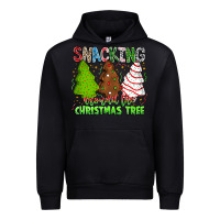 Black Snacking Around The Christmas Tree Urban Hoodie - CowhideDigitalArt