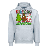 Heather Grey Snacking Around The Christmas Tree Urban Hoodie - CowhideDigitalArt