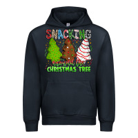 Navy Snacking Around The Christmas Tree Urban Hoodie - CowhideDigitalArt