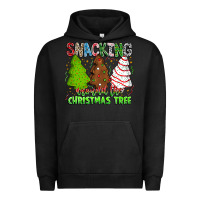 Pigment Black Snacking Around The Christmas Tree Urban Hoodie - CowhideDigitalArt