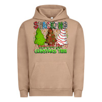 Pigment Burro Snacking Around The Christmas Tree Urban Hoodie - CowhideDigitalArt